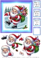 Santa On Ice - Decoupage