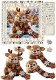 Knitted Reindeer 2 - Decoupage