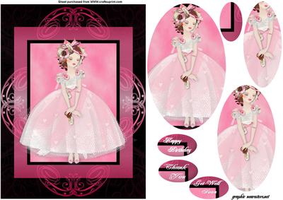 Pink Ballerina Oval Pryamage