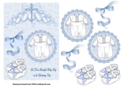 Baby Boy Christening 7x5