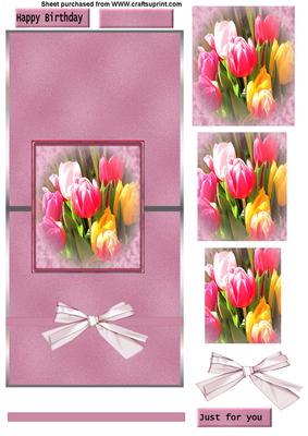 Vertical Fold Back Tulips