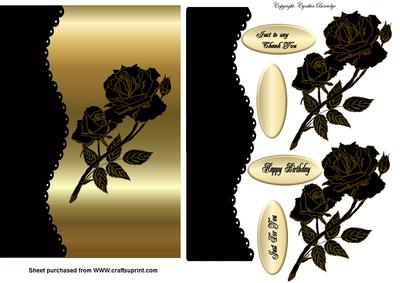 Gold and Black Rose