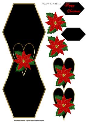 Christmas Heart and Flowers