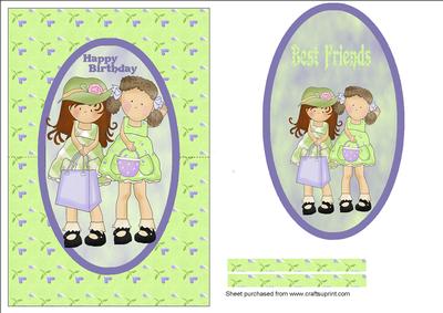 Best Friends Spinner Card