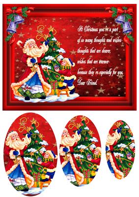 Christmas Santa and Little Girl