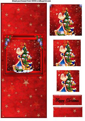 Christmas Santa Vertical Fold Back