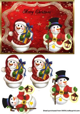 Red and Gold Snowmen
