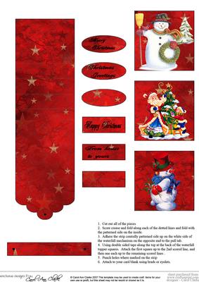 Christmas Red and Gold Waterfall