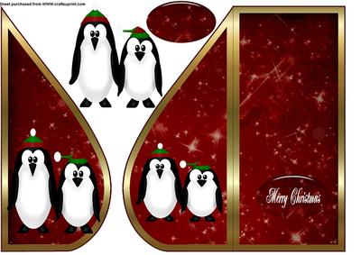 Penquin Tear Drop Card