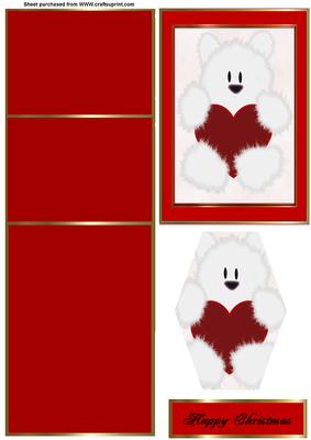 Christmas Teddy Easel Card