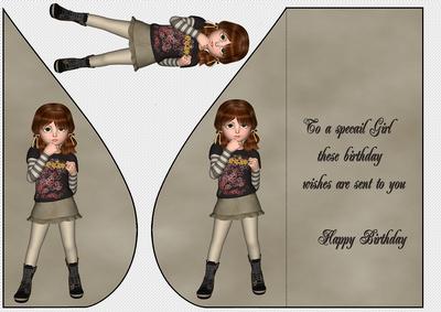 Special Girl Teardrop Card