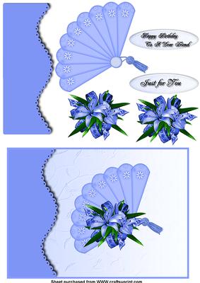 Fan and Flowers