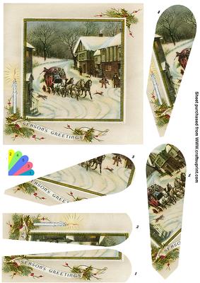 Christmas Snow Scenery Fan