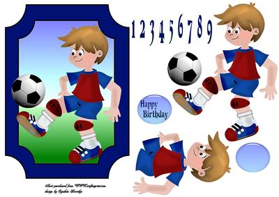 Footballer Decoupage