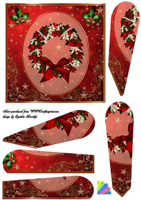 Christmas Wreath Fan Card