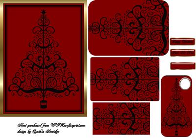 Christmas Red and Black Tree