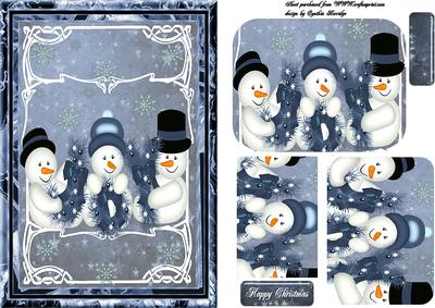 A5 Christmas Joy Snowmen