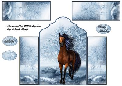 Wild Horse Winter Scenery