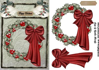 Christmas Holly Wreath