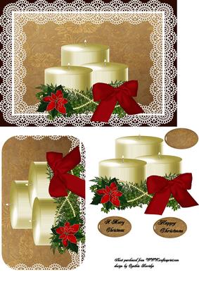Christmas Candles and Lace