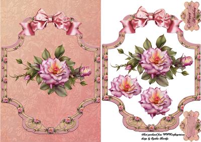 Pink Roses Decoupage