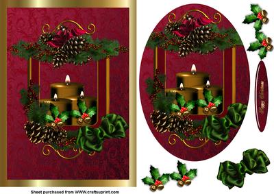 Christmas Pinecones and Candles