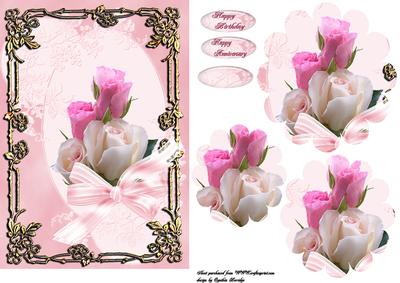 Pink and Cream Roses