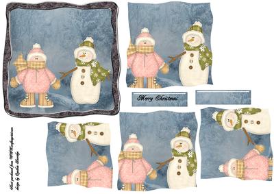 Snowgirl and Snowman