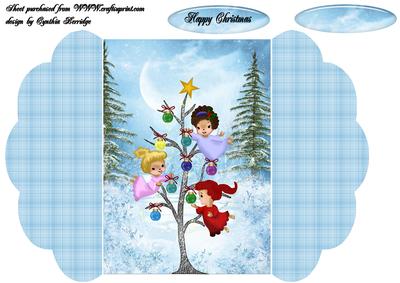 Christmas Angels Fold Back Card