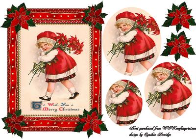 Christmas Girl Framed