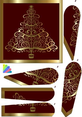 Christmas Gold Fan Sheet
