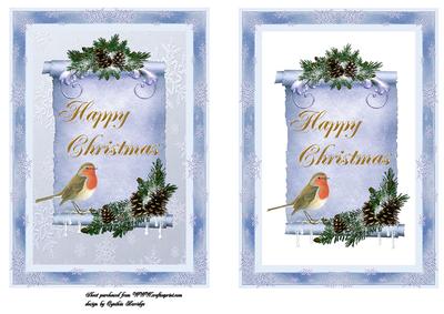 Christmas Winter Scroll Shaker Card
