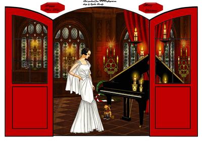 Christmas Arched Window Room