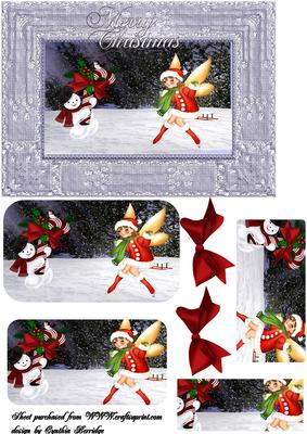 Christmas Fun in the Snow 7x5
