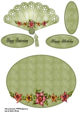 Flowers Fan Wobble Card