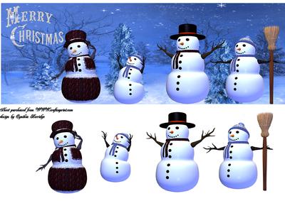 Christmas Snow Family