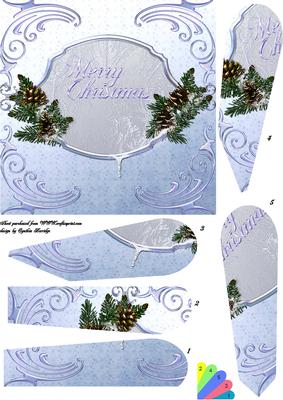 Christmas Blue Fan Sheet