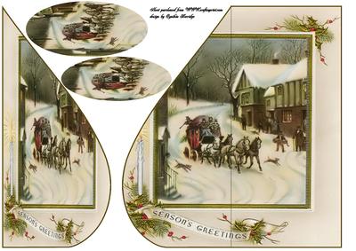 Christmas Vintage Teardrop