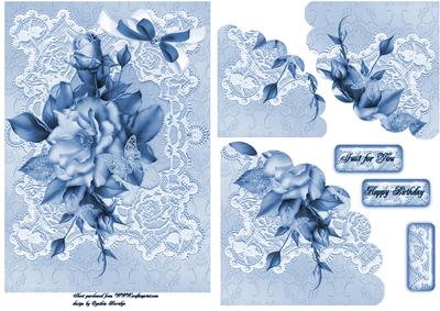 Lace and Blue Rose