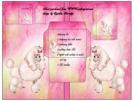 Pink Poodle Stationary Kit