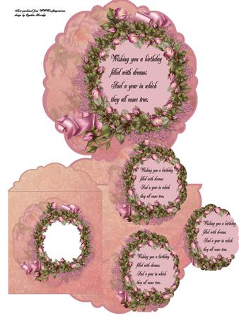 Pink Roses Large Easel Kit
