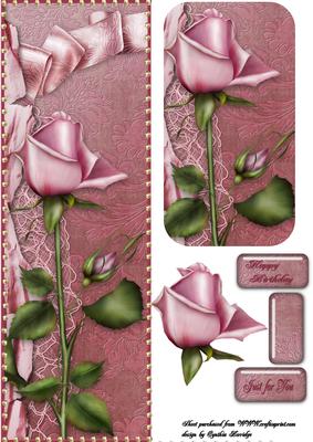 Pink Rose and Lace Dl