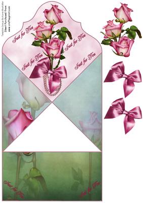 Pink Roses Spring Top Card