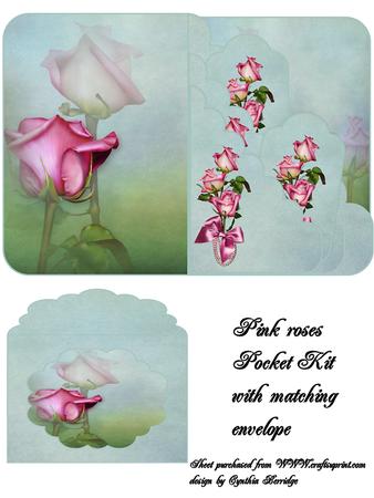 Pink Rose Pocket Card Kit