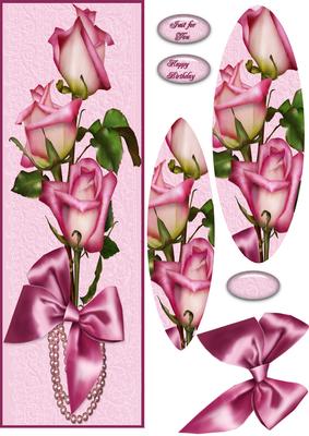 Pink Rose and Pearls