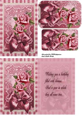 Pink Rose with Insert