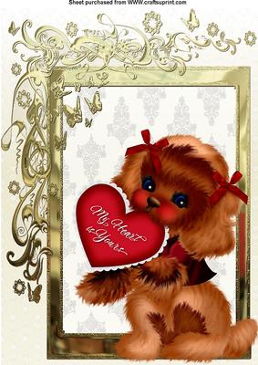 A4 Puppy Valentine