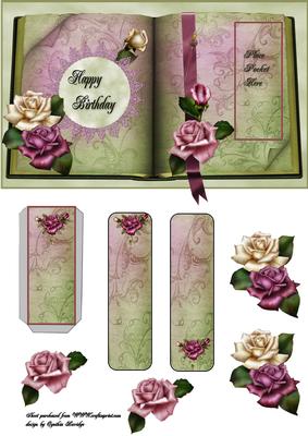 Green Book with Pocket and Bookmark