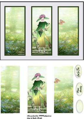 Triple Frame Vintage Lady