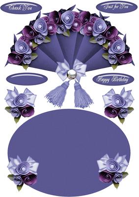 Lavender Wobble Fan Card